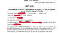 Giả Giấy mời của Giám đốc BHXH TP. Hồ Chí Minh để lừa người dân 