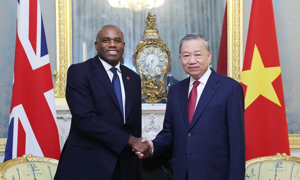 Tổng Bí thư Tô Lâm gặp Phó Thủ tướng Anh David Lammy