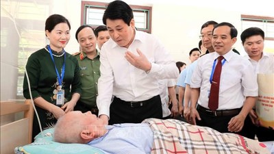 Chủ tịch nước Lương Cường: Chính sách ưu đãi người có công là nhiệm vụ thường xuyên, lâu dài