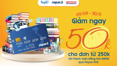 Giảm ngay 50.000 đồng khi thanh toán tại Fahasa với thẻ NAPAS