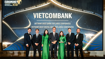 Vietcombank nhận giải thưởng Euromoney 2025 về dịch vụ ngân hàng bán buôn 