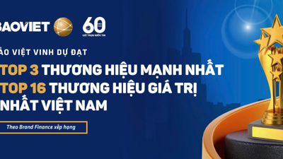 Bảo Việt đạt top 3 thương hiệu mạnh nhất và top 16 thương hiệu giá trị nhất Việt Nam