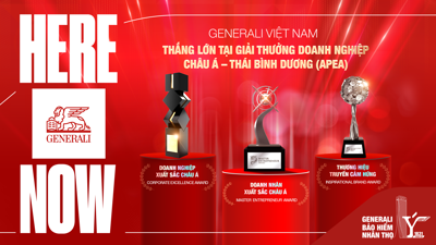 Generali Việt Nam lập “hat-trick” giải thưởng tại Asia Pacific Enterprise Awards 2025 