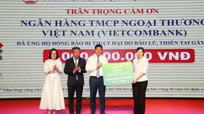 Vietcombank chung tay cùng đồng bào khắc phục hậu quả do thiên tai gây ra