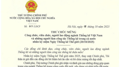 Thủ tướng Phạm Minh Chính gửi Thư chúc mừng ngành Thống kê Việt Nam 