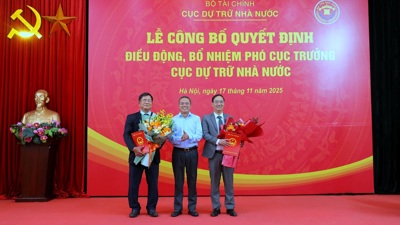 Cục Dự trữ Nhà nước công bố quyết định điều động, bổ nhiệm 02 Phó Cục trưởng mới Cục Dự trữ Nhà nước công bố quyết định điều động, bổ nhiệm 02 Phó Cục trưởng mới