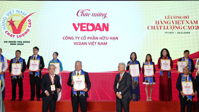 Vedan Việt Nam 19 năm được bình chọn “Hàng Việt Nam chất lượng cao” 