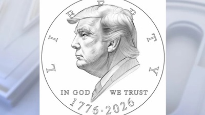 Bản thiết kế đồng xu 1 USD khắc hình Tổng thống Mỹ Donald Trump