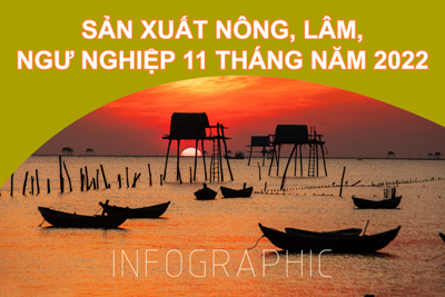 Sản xuất nông, lâm, ngư nghiệp 11 tháng năm 2022