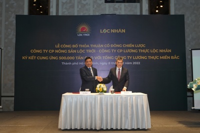 Tập đoàn Lộc Trời cam kết cung ứng 500.000 tấn gạo với Tổng Công ty Lương thực miền Bắc