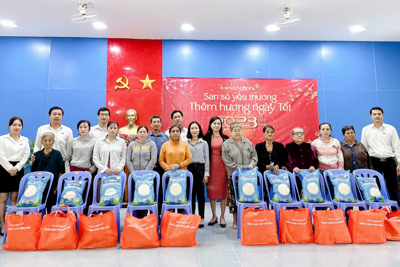 Kienlongbank tặng quà Tết cho bà con có hoàn cảnh khó khăn dịp Tết Quý Mão