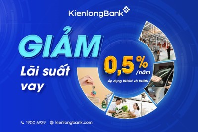 KienlongBank tiếp tục giảm lãi suất cho vay, nhằm hỗ trợ khách hàng