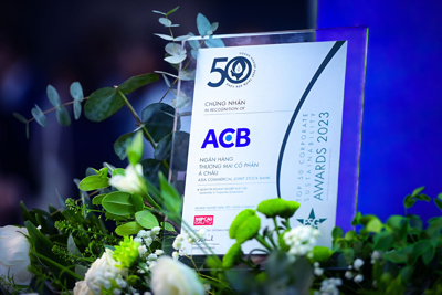 ACB lọt vào top 50 doanh nghiệp phát triển bền vững Việt Nam 2023