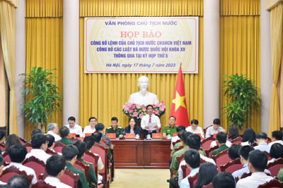 Công bố Lệnh của Chủ tịch nước về 8 luật được Quốc hội khóa XV thông qua