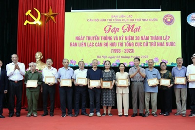 Gặp mặt kỷ niệm 30 năm thành lập Ban Liên lạc cán bộ hưu trí Tổng cục Dự trữ Nhà nước