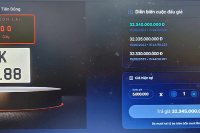 Đã có người trả 32,34 tỷ đồng để sở hữu Biển số 51K-888.88 