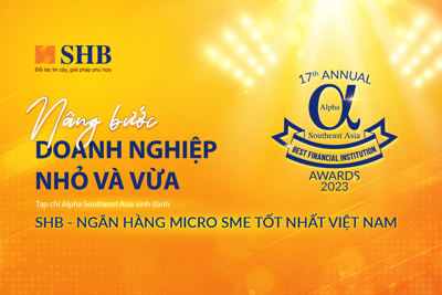 SHB là Ngân hàng Micro SME tốt nhất Việt Nam 