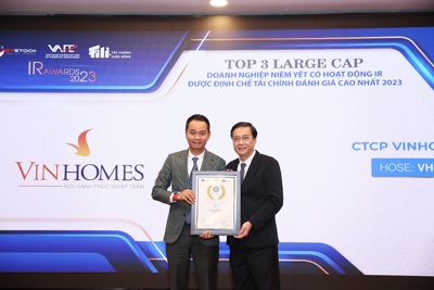 Vinhomes được vinh danh trong Top 3 doanh nghiệp niêm yết có hoạt động quan hệ nhà đầu tư tốt nhất năm 2023