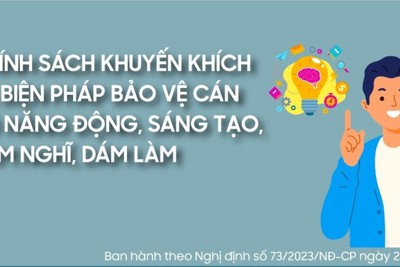 Chính sách khuyến khích và bảo vệ cán bộ năng động, sáng tạo, dám nghĩ, dám làm
