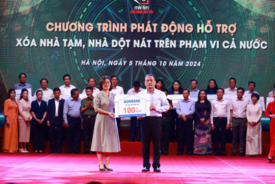 Agribank hưởng ứng đợt thi đua cao điểm hoàn thành xóa nhà tạm, nhà dột nát trên cả nước