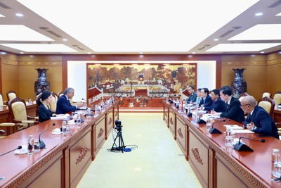 Bộ trưởng Bộ Tài chính Nguyễn Văn Thắng làm việc với Quỹ Khí hậu xanh GCF 