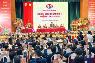 Thông qua Nghị quyết Đại hội đại biểu Đảng bộ Bộ Tài chính lần thứ I Thông qua Nghị quyết Đại hội đại biểu Đảng bộ Bộ Tài chính lần thứ I