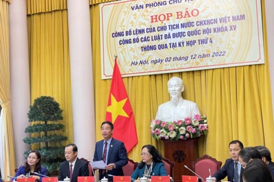 Công bố Lệnh của Chủ tịch nước về 6 luật vừa được Quốc hội thông qua