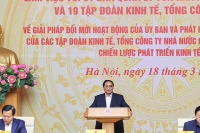 Thủ tướng chủ trì hội nghị với Ủy ban Quản lý vốn nhà nước tại doanh nghiệp và 19 tập đoàn, tổng công ty