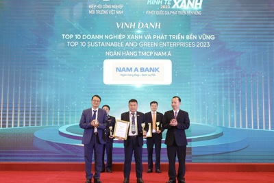 Nam A Bank là Top 10 Doanh nghiệp xanh và phát triển bền vững