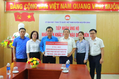 Agribank chung sức cùng các địa phương và người dân khắc phục hậu quả của cơn bão số 3