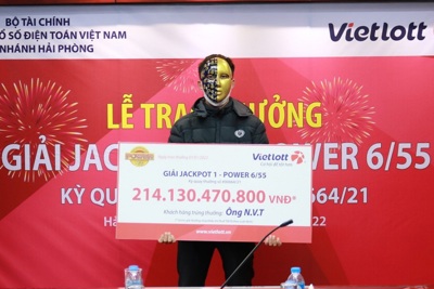 Tài xế xe công nghệ trúng jackpot hơn 214 tỷ đồng