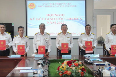 6 chi cục thuế trên địa bàn tỉnh Phú Yên ký kết giao ước thi đua khối năm 2022