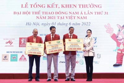 Golf Long Thành trao thưởng 5 tỷ đồng cho các vận động viên có thành tích xuất sắc tại Sea Games 31