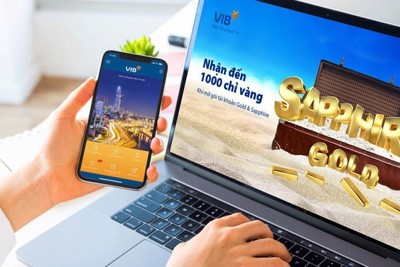 Giao dịch miễn phí trọn đời, hoàn tiền và tặng 1.000 chỉ vàng với VIB