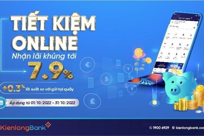 Gửi tiết kiệm online tại KienlongBank lãi suất ưu đãi đến 7,9%