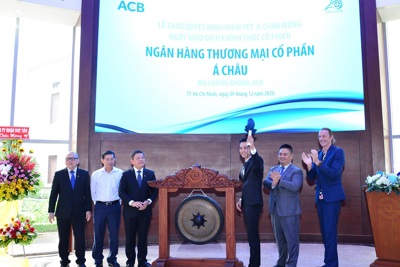 Cổ phiếu ACB của Ngân hàng Thương mại Cổ phần Á Châu chính thức lên sàn HOSE