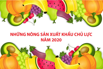 [Infographics] Những nông sản xuất khẩu chủ lực năm 2020