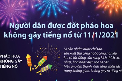 [Infographics] Người dân được đốt pháo hoa không gây tiếng nổ từ ngày 11/1/2021