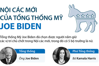 [Infographics] Tổng thống Mỹ Joe Biden lựa chọn thành viên chủ chốt trong Nội các mới như thế nào?