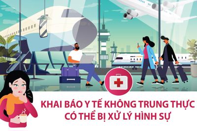 [Infographics] Khai báo y tế không trung thực có thể bị xử lý hình sự