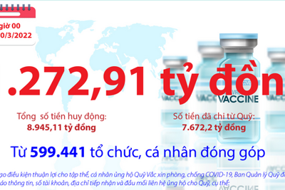 Quỹ Vắc xin phòng, chống COVID-19 còn dư 1.272,91 tỷ đồng