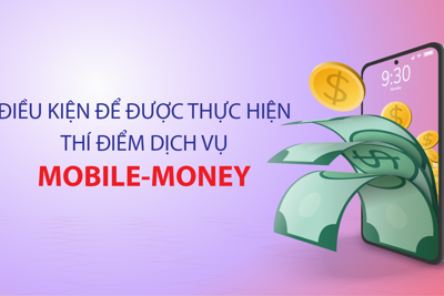[Infographics] Điều kiện để được thực hiện thí điểm dịch vụ Mobile-Money