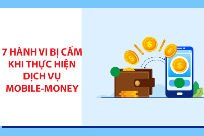[Infographics] 7 hành vi bị cấm khi thực hiện dịch vụ Mobile-Money