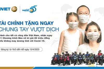 Bảo Việt hỗ trợ 20 triệu đồng/ca nhiễm SARS-CoV-2 dành cho một triệu công dân Việt Nam đăng ký đầu tiên