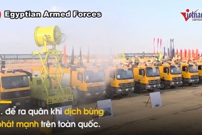 [Video] Quân đội Ai Cập ra quân, "dàn trận" ứng phó dịch Covid-19