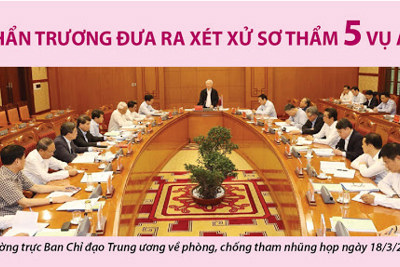[Infographics] Khẩn trương đưa ra xét xử sơ thẩm 5 vụ án