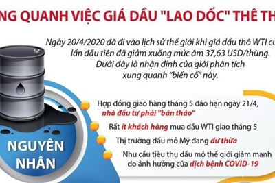 [Infographics] Những hệ lụy của việc giá dầu WTI xuống mức âm