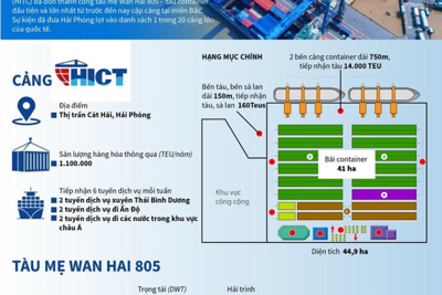 [Infographics] Cảng Hải Phòng đón tàu lớn nhất từ trước tới nay