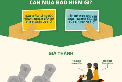 [Infographics] Người đi xe máy cần mua bảo hiểm gì?