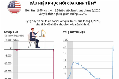 [Infographics] Dấu hiệu phục hồi của nền kinh tế Mỹ
